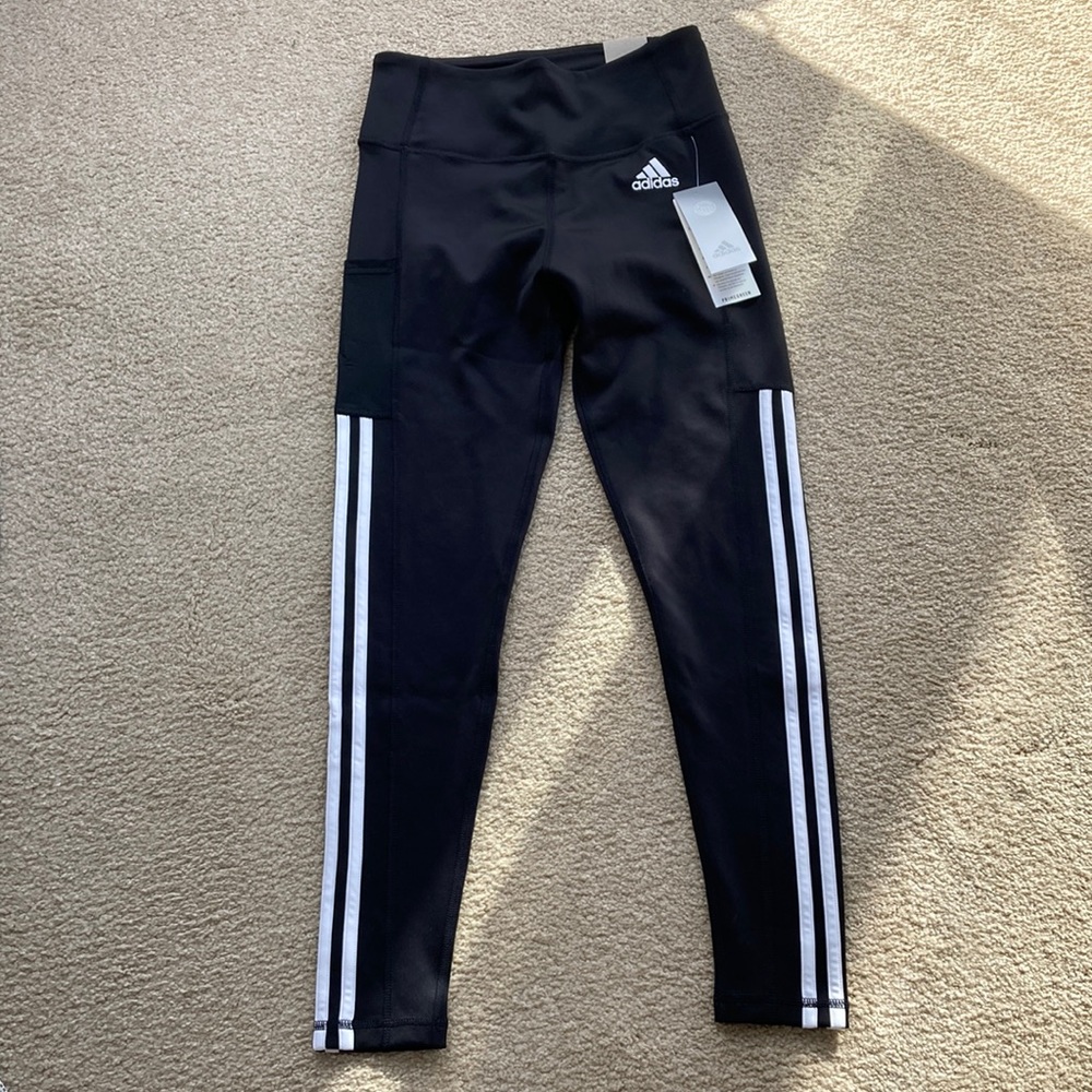 Adidas High-Rise Three Strip 7/8 Sport Tight